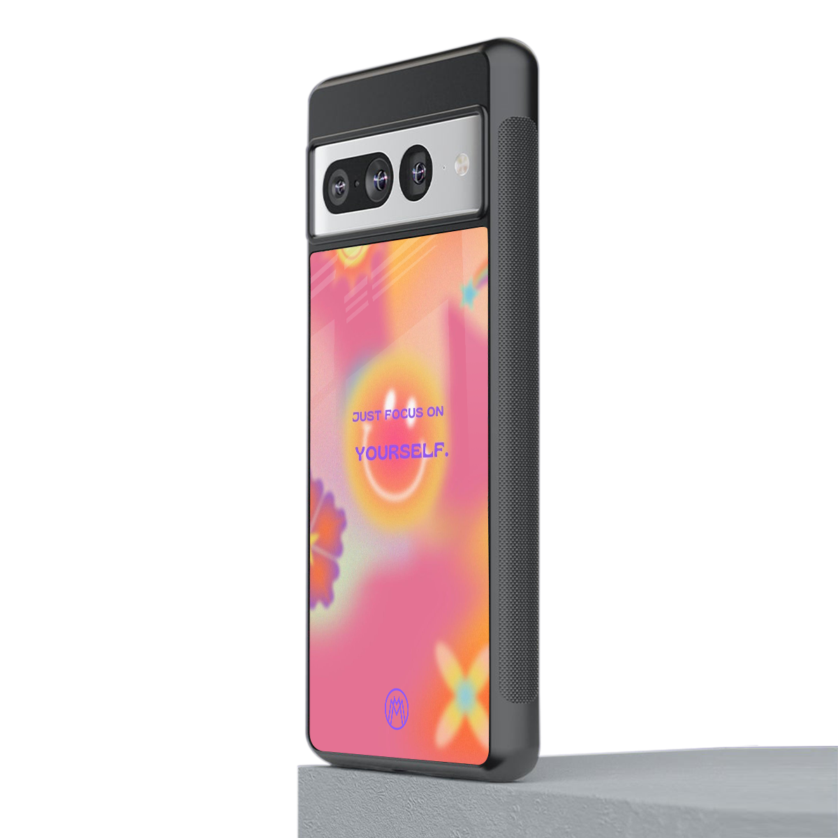 focus on yourself back phone cover | glass case for google pixel 7 pro