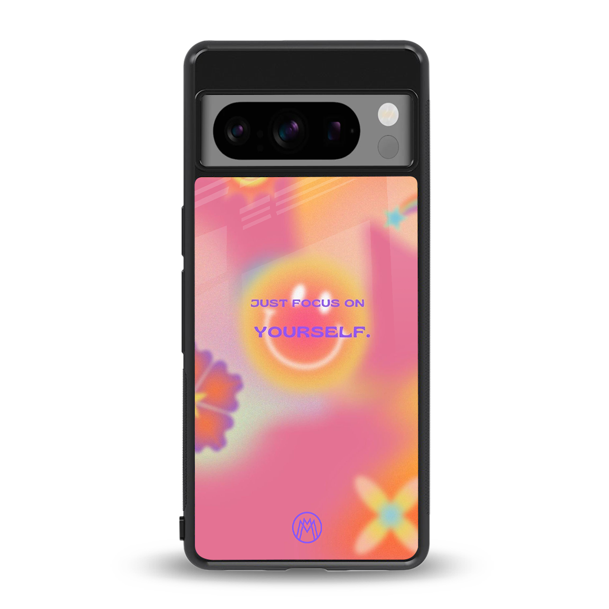 focus on yourself back phone cover | glass case for google pixel 8 pro