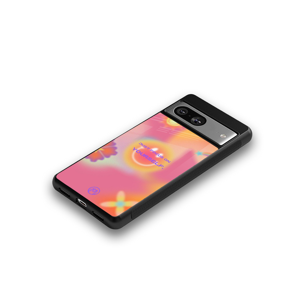 focus on yourself back phone cover | glass case for Google Pixel 8