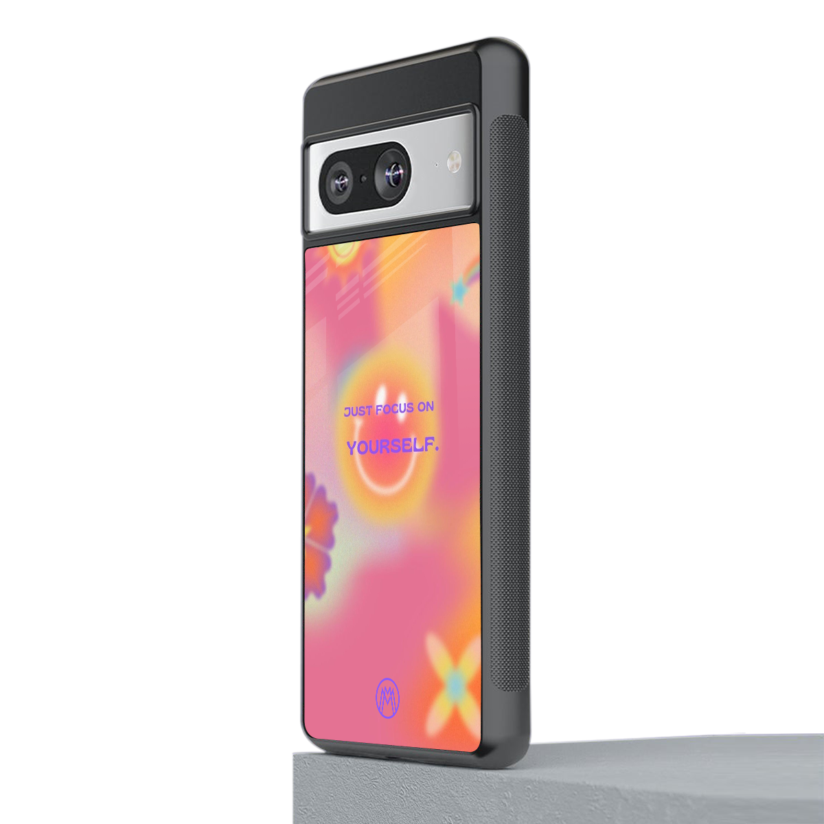 focus on yourself back phone cover | glass case for Google Pixel 8