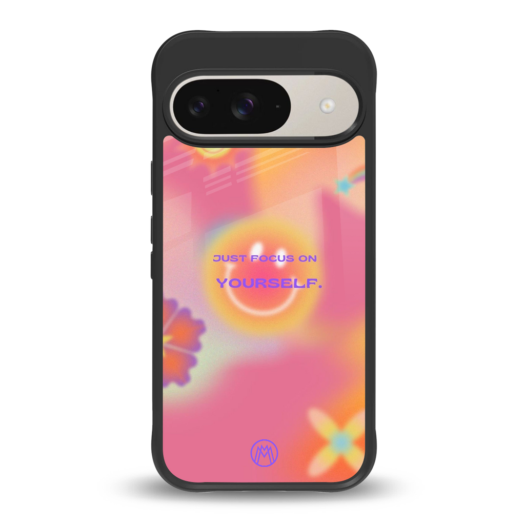 focus on yourself back phone cover | glass case for google pixel 9