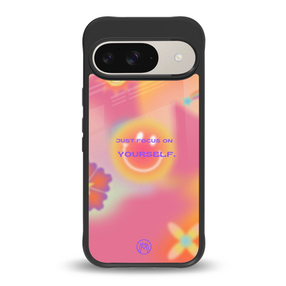 focus on yourself back phone cover | glass case for google pixel 9
