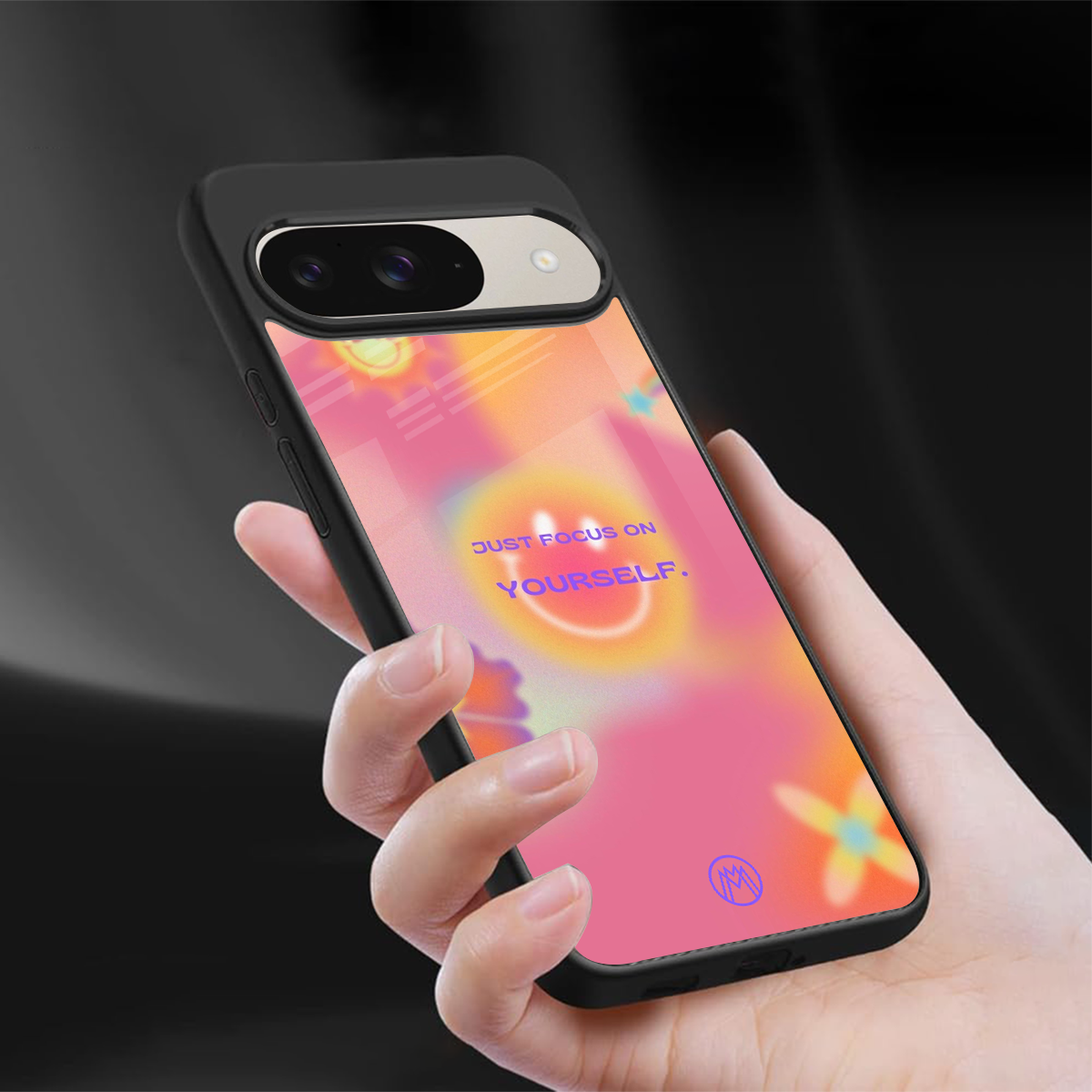 focus on yourself back phone cover | glass case for google pixel 9