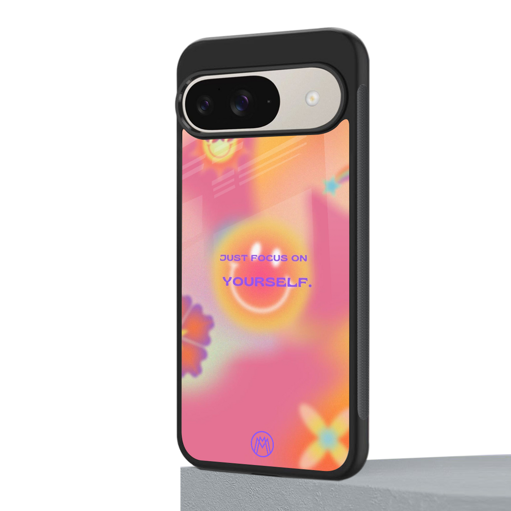 focus on yourself back phone cover | glass case for google pixel 9