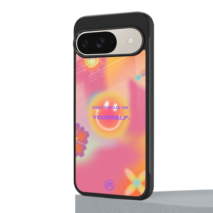 focus on yourself back phone cover | glass case for google pixel 9