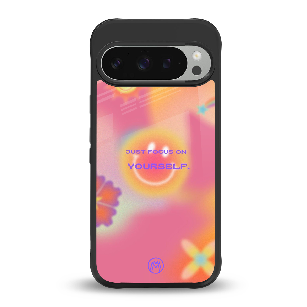 focus on yourself back phone cover | glass case for google pixel 9 pro xl