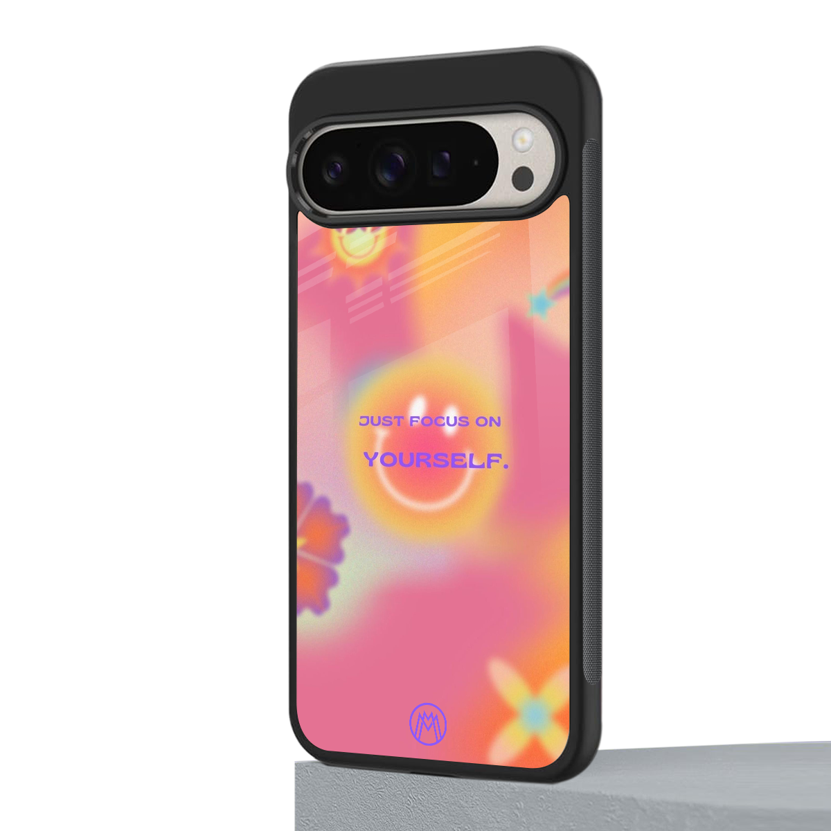 focus on yourself back phone cover | glass case for google pixel 9 pro xl