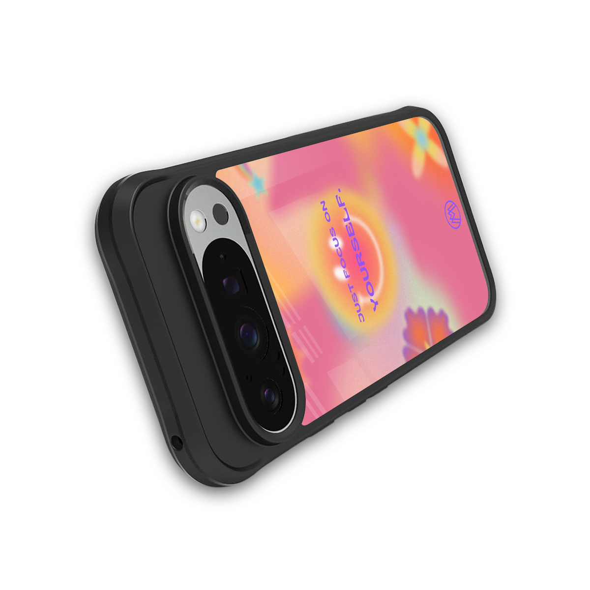 focus on yourself back phone cover | glass case for google pixel 9 pro xl