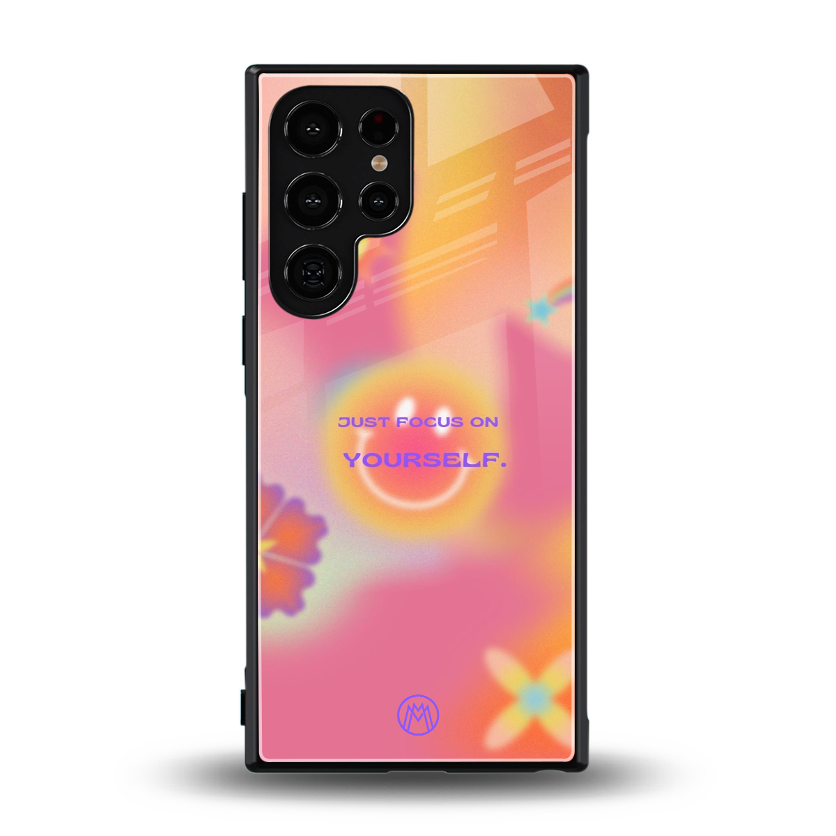 focus on yourself back phone cover | glass case for samsung galaxy s23 ultra