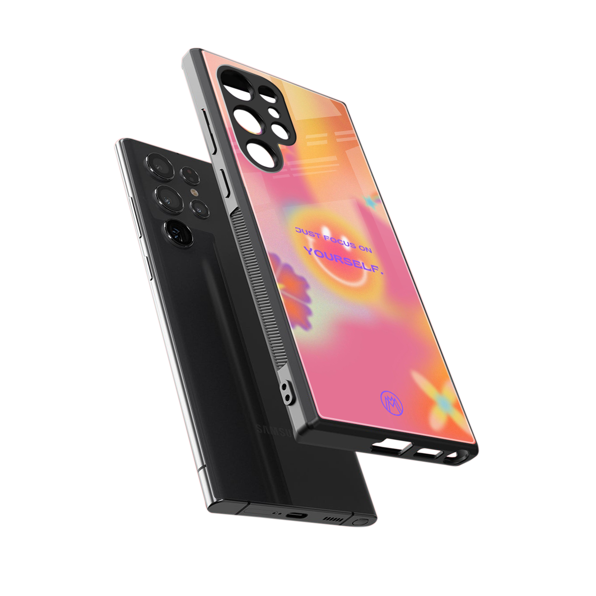 focus on yourself back phone cover | glass case for samsung galaxy s23 ultra