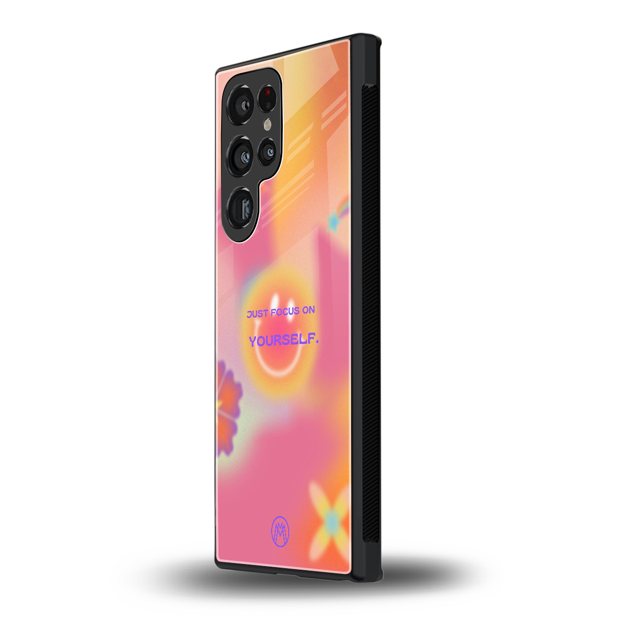 focus on yourself back phone cover | glass case for samsung galaxy s23 ultra