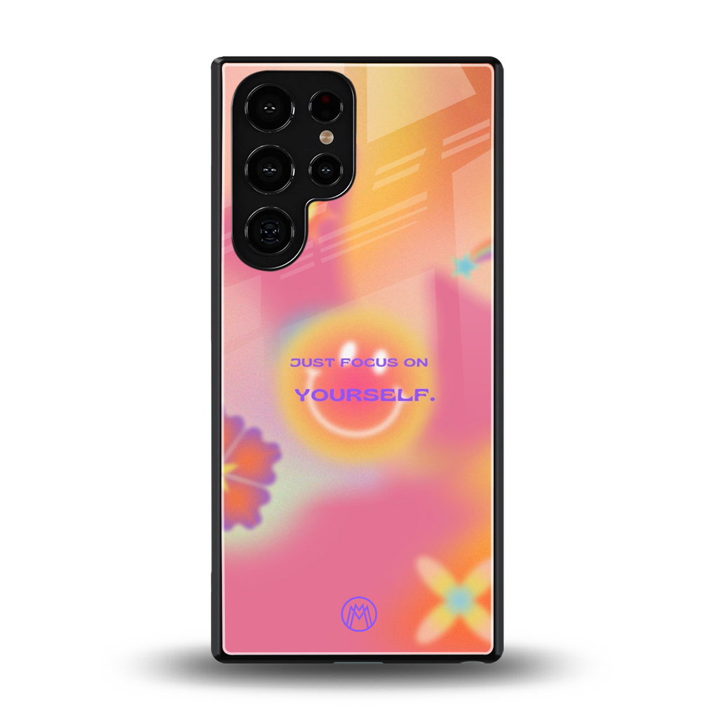 focus on yourself back phone cover | glass case for samsung galaxy s25 ultra