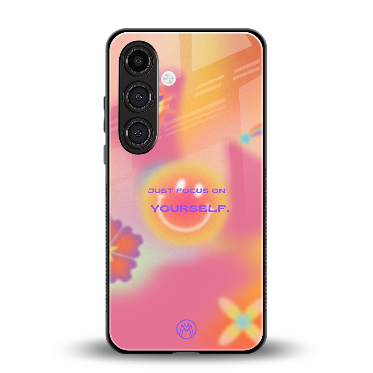 focus on yourself back phone cover | glass case for samsung galaxy s24 plus