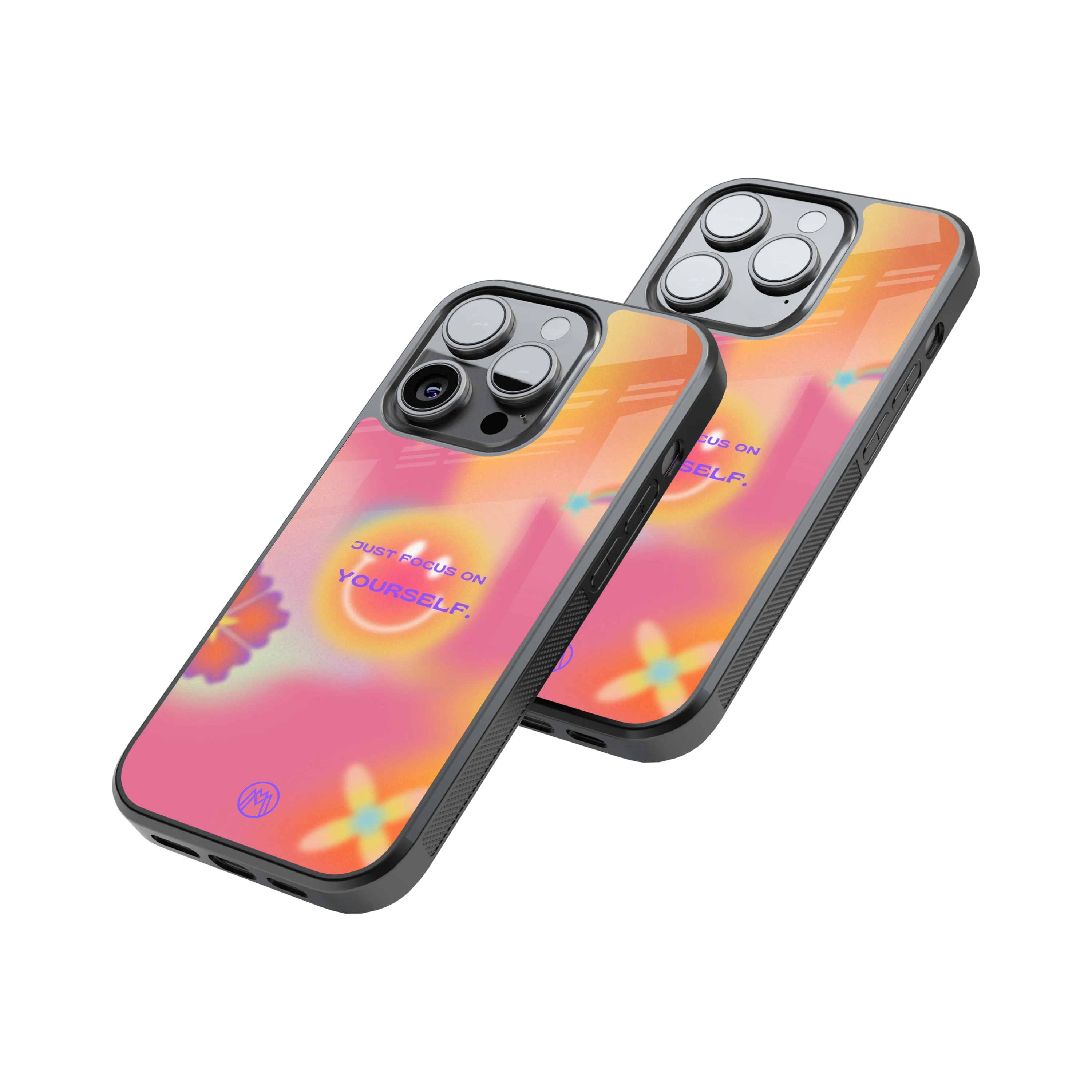 Protective Glass Back Phone Case Compatible with iPhone, Samsung, OnePlus, Pixel & More