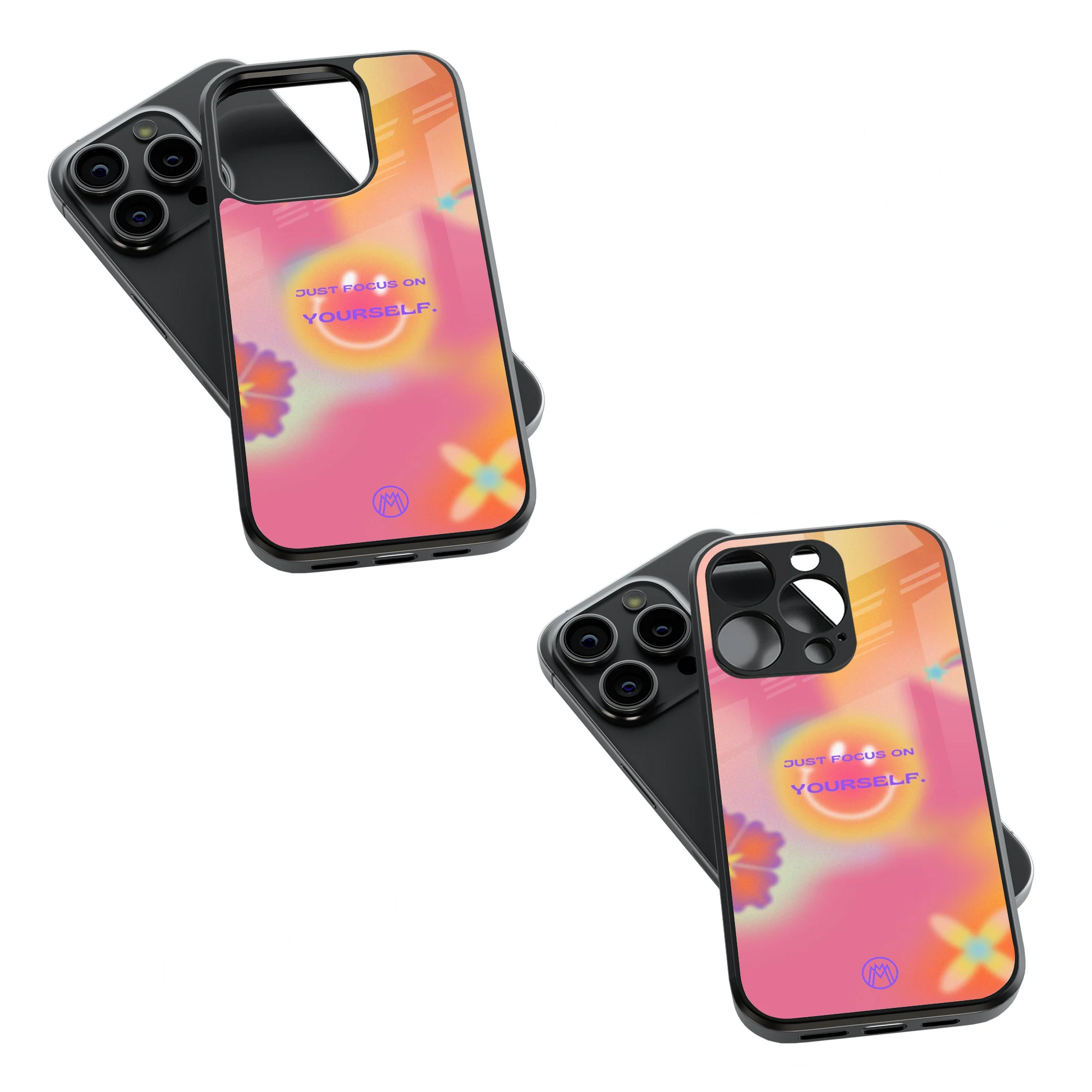 Trendy Glass Back Mobile Case for iPhone, Samsung, Redmi, OnePlus, Google Pixel, Motorola