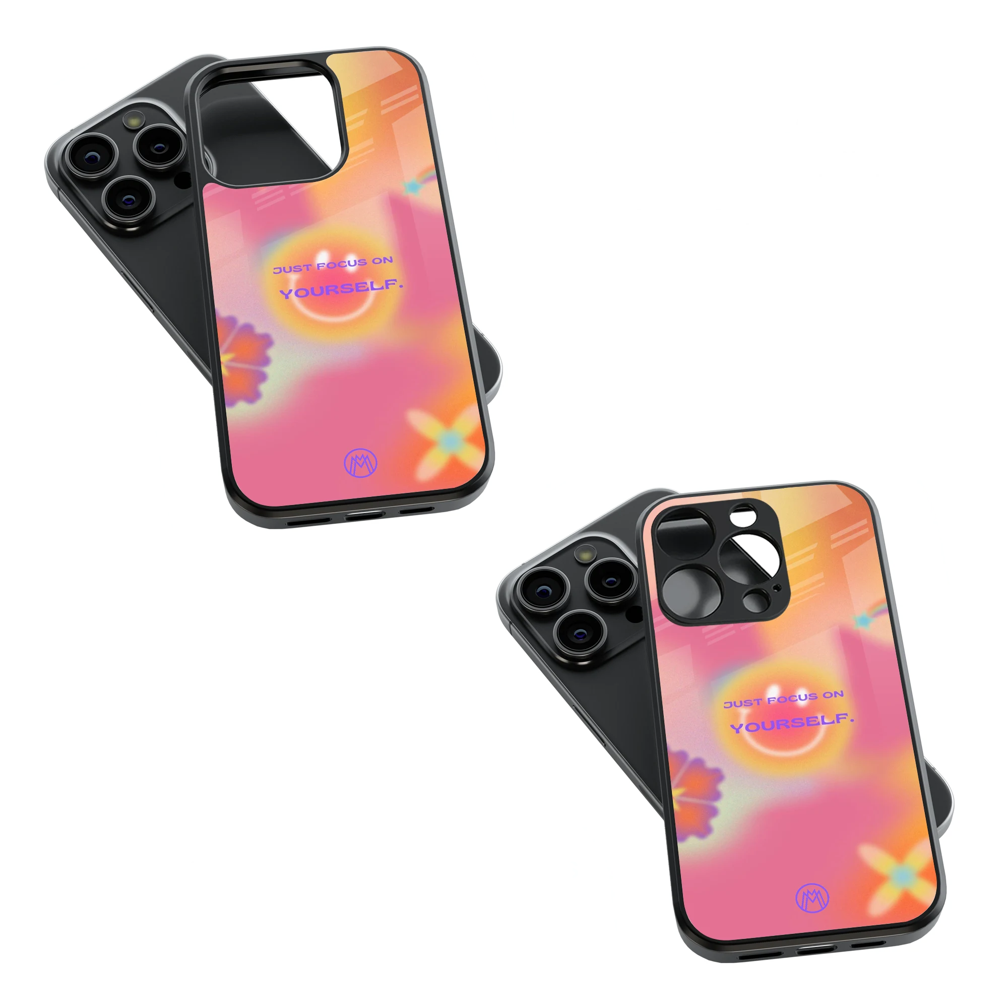 Trendy Glass Back Mobile Case for iPhone, Samsung, Redmi, OnePlus, Google Pixel, Motorola