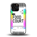 food court boarding pass ticket back phone cover | glass case for iphone 13 pro max