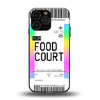 food court boarding pass ticket back phone cover | glass case for iphone 13 pro max