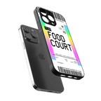 food court boarding pass ticket back phone cover | glass case for iphone 13 pro max