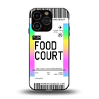 food court boarding pass ticket back phone cover | glass case for iphone 13 pro