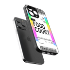 food court boarding pass ticket back phone cover | glass case for iphone 13 pro