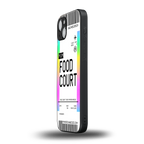 food court boarding pass ticket back phone cover | glass case for iphone 14 plus