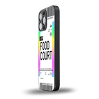 food court boarding pass ticket back phone cover | glass case for iphone 16 pro max