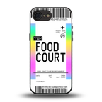 food court boarding pass ticket back phone cover | glass case for iphone 16e