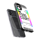food court boarding pass ticket back phone cover | glass case for nothing phone 1