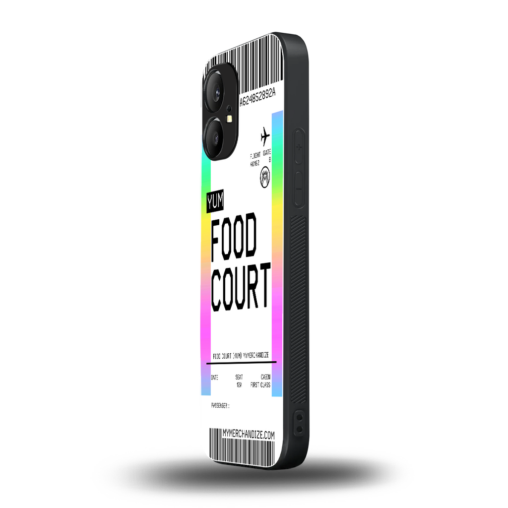 food court boarding pass ticket back phone cover | glass case for nothing phone 1