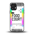 food court boarding pass ticket back phone cover | glass case for nothing phone 2