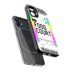 food court boarding pass ticket back phone cover | glass case for nothing phone 2