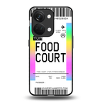 food court boarding pass ticket back phone cover | glass case for oneplus nord 3