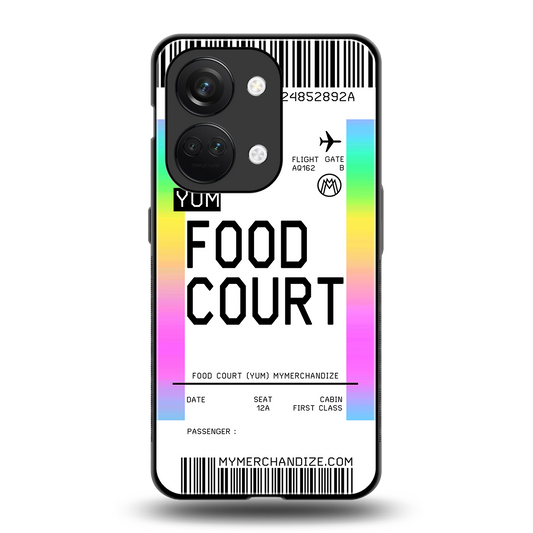 food court boarding pass ticket back phone cover | glass case for oneplus nord 3