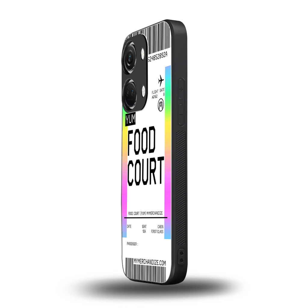 food court boarding pass ticket back phone cover | glass case for oneplus nord 3