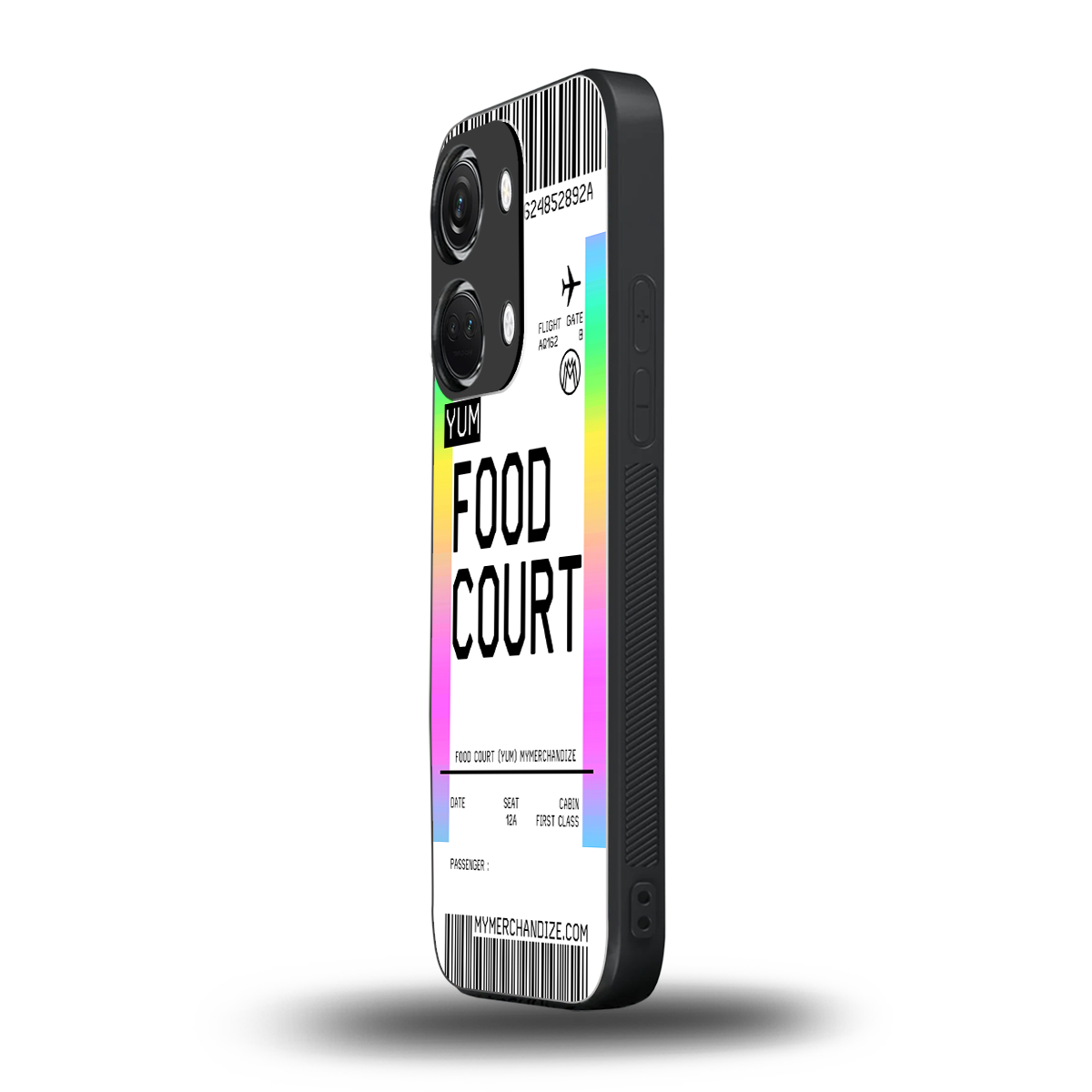 food court boarding pass ticket back phone cover | glass case for oneplus nord 3