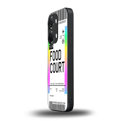 food court boarding pass ticket back phone cover | glass case for oneplus nord 3