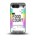 food court boarding pass ticket back phone cover | glass case for oneplus nord 4