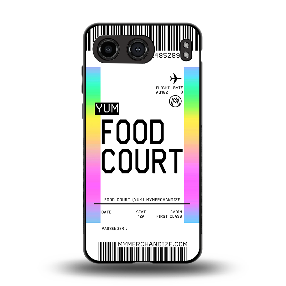 food court boarding pass ticket back phone cover | glass case for oneplus nord 4
