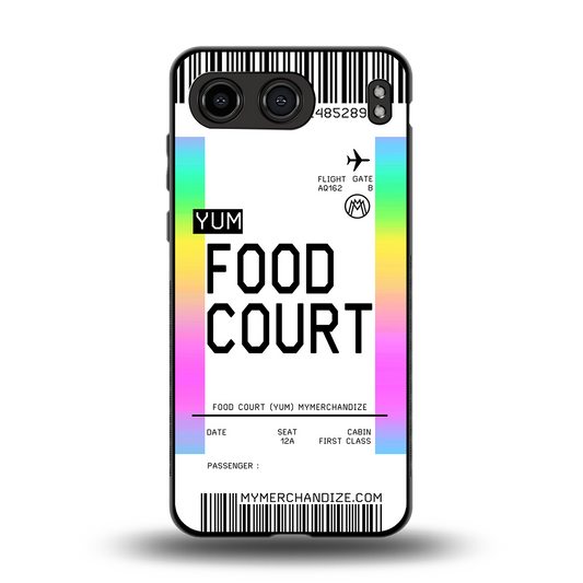 food court boarding pass ticket back phone cover | glass case for oneplus nord 4