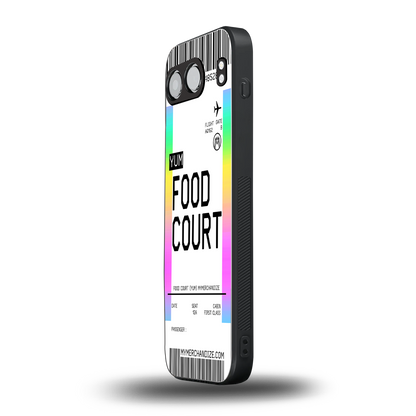 food court boarding pass ticket back phone cover | glass case for oneplus nord 4