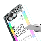 food court boarding pass ticket back phone cover | glass case for oneplus nord 4