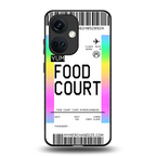 food court boarding pass ticket back phone cover | glass case for oneplus nord ce 3