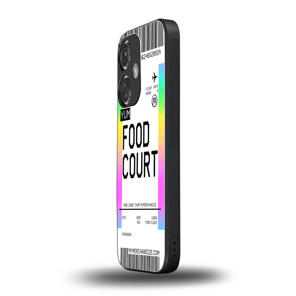 food court boarding pass ticket back phone cover | glass case for oneplus nord ce 3