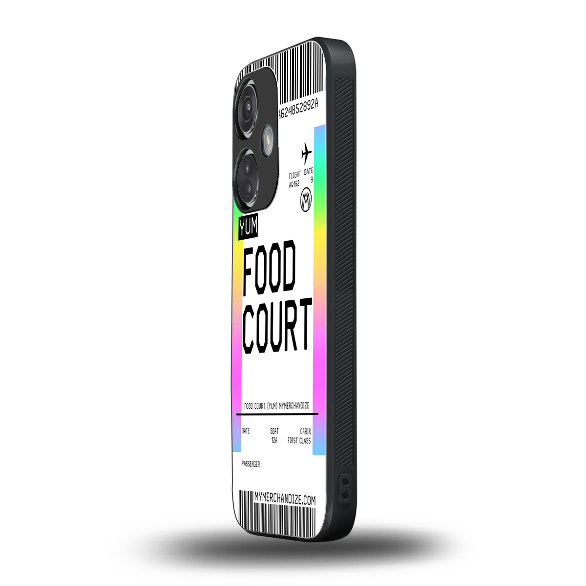 food court boarding pass ticket back phone cover | glass case for oneplus nord ce 3