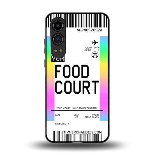 food court boarding pass ticket back phone cover | glass case for oneplus nord ce 4 lite