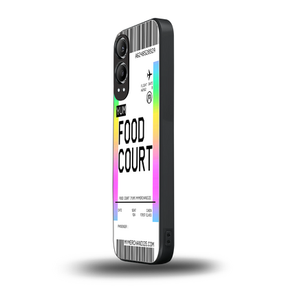 food court boarding pass ticket back phone cover | glass case for oneplus nord ce 4 lite