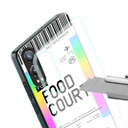 food court boarding pass ticket back phone cover | glass case for oneplus nord ce 4 lite