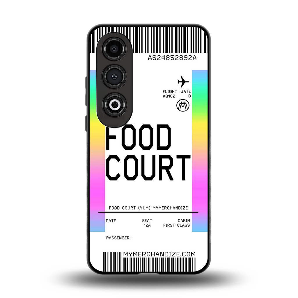 food court boarding pass ticket back phone cover | glass case for oneplus nord ce 4
