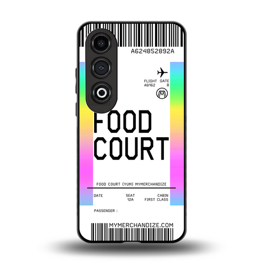 food court boarding pass ticket back phone cover | glass case for oneplus nord ce 4